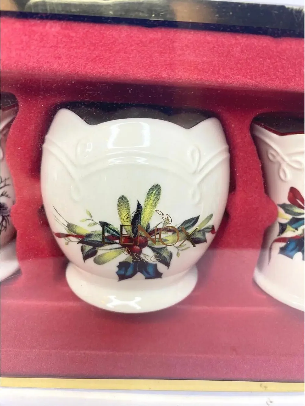 Lenox Winter Greetings Votives Set of 3 Candle Holders Tealights NIB